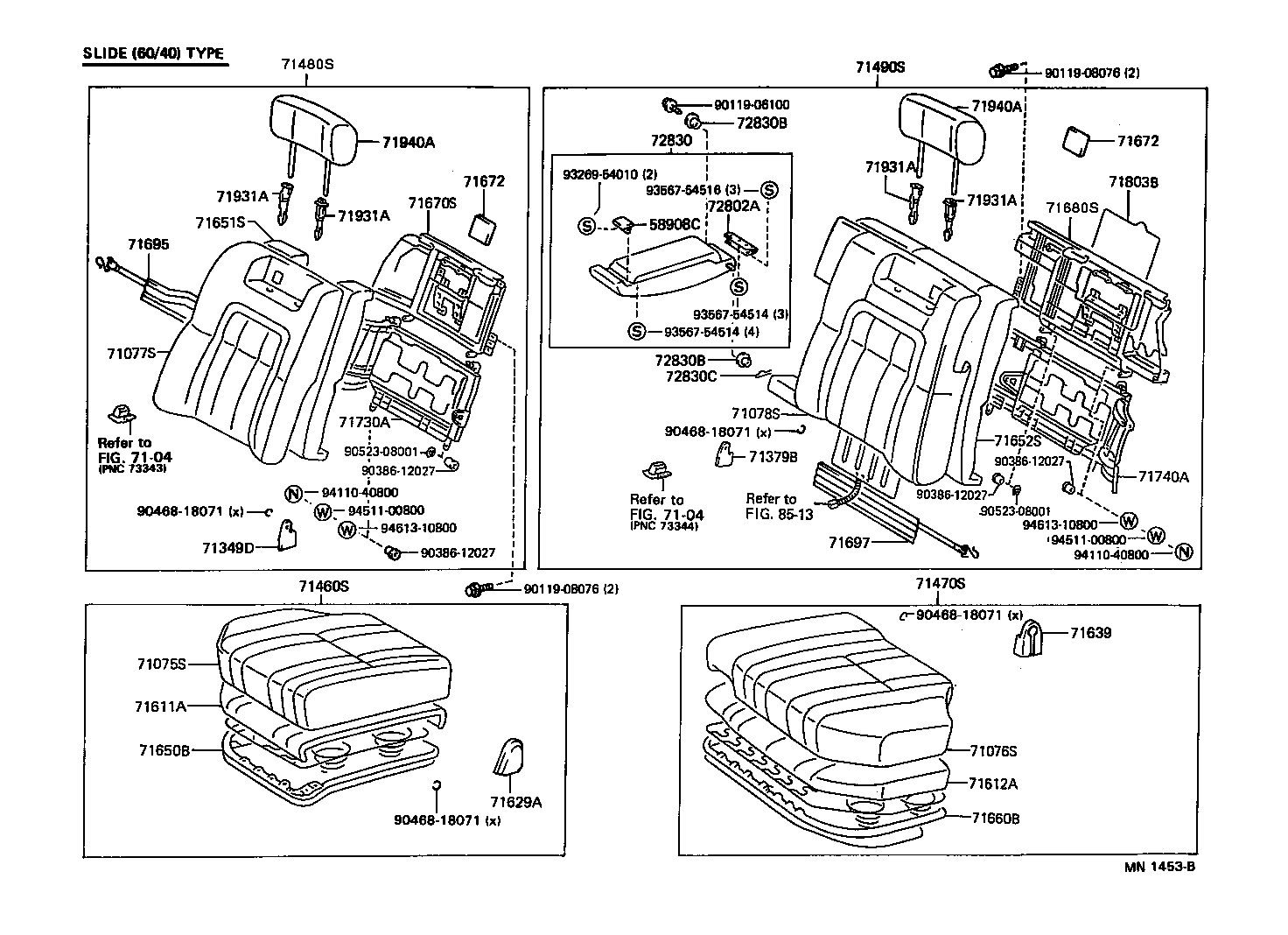 71663-30110 PAD, REAR SEAT BACK, LOWER product image