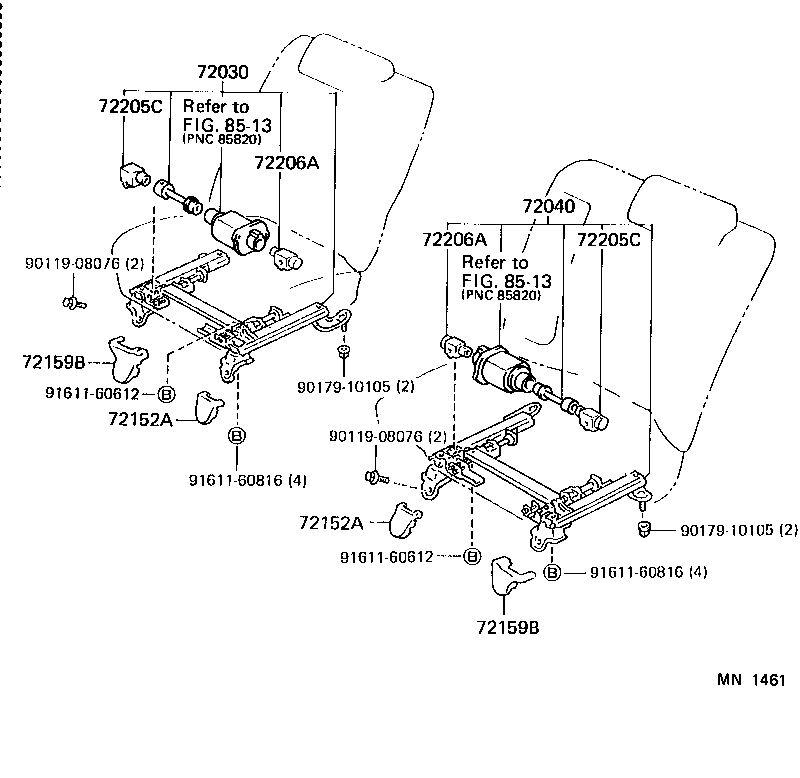 71663-30110 PAD, REAR SEAT BACK, LOWER product image
