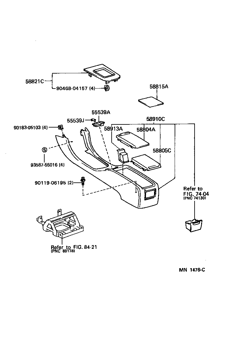 58804-33090 PANEL, CONSOLE, UPPER product image