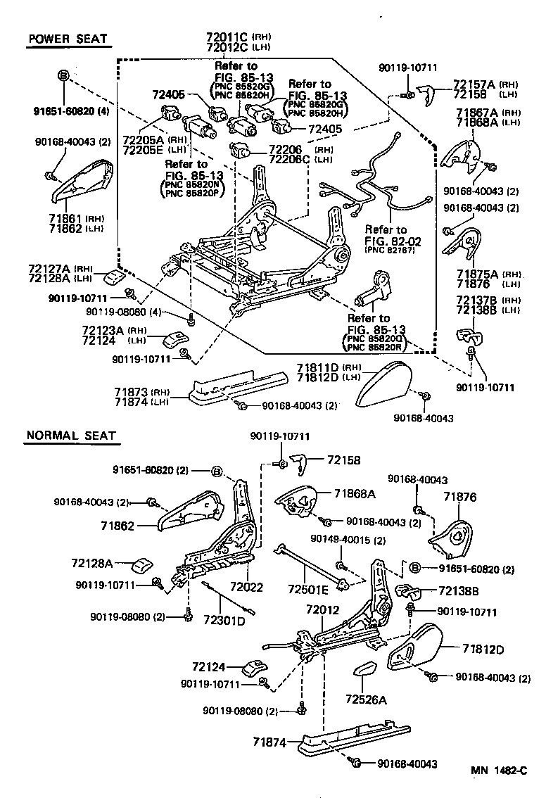 71630-33040 SPRING ASSY, FRONT SEAT BACK, RH(FOR SEPARATE TYPE) product image
