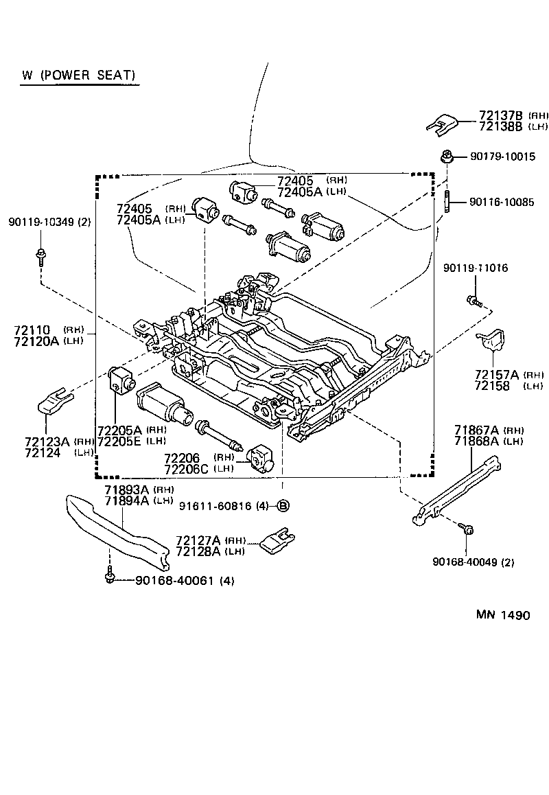 71014-30680 SPRING ASSY, FRONT SEAT BACK, LH(FOR SEPARATE TYPE) product image