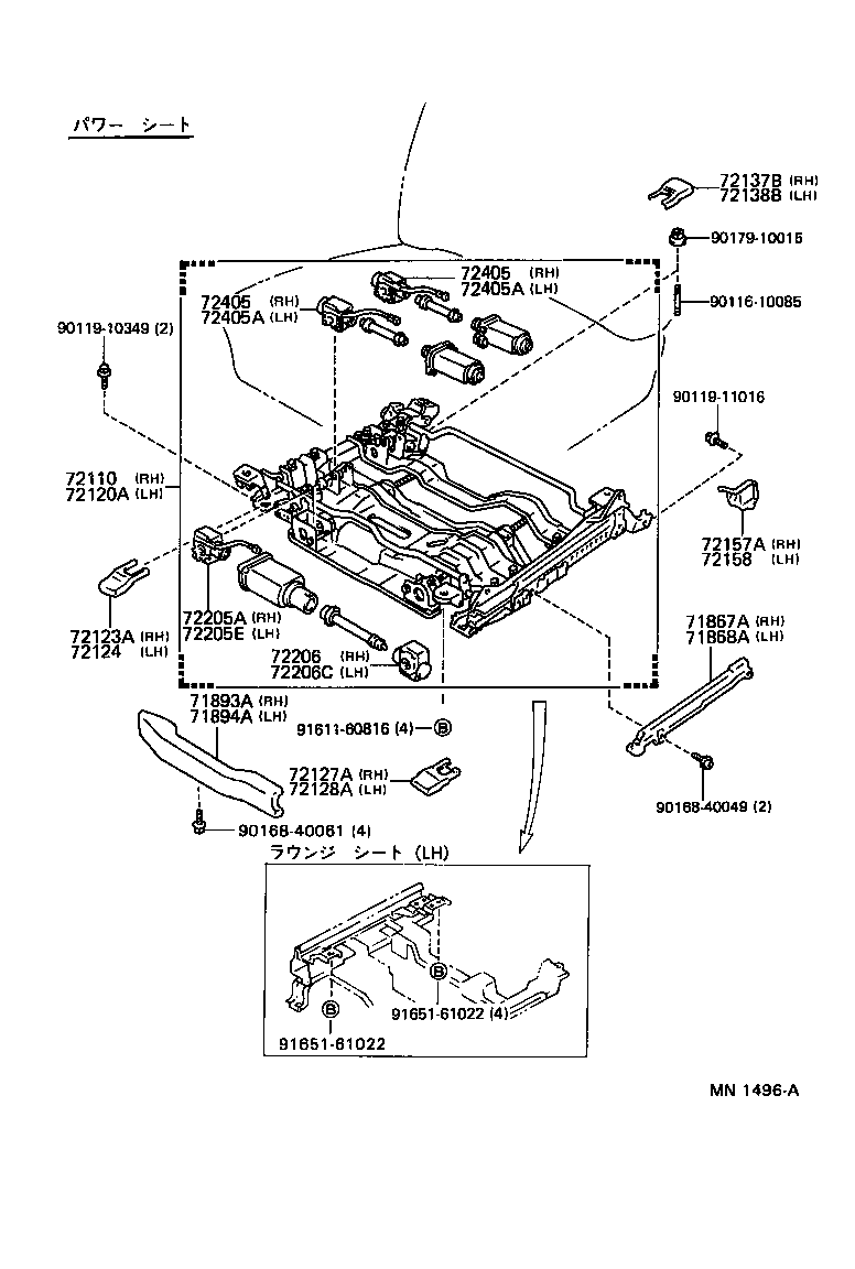 71630-31010 SPRING ASSY, FRONT SEAT BACK, RH(FOR SEPARATE TYPE) product image