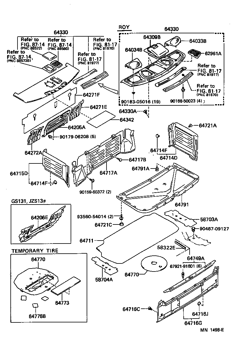 64342-30020 COVER, PACKAGE TRAY TRIM, UNDER product image