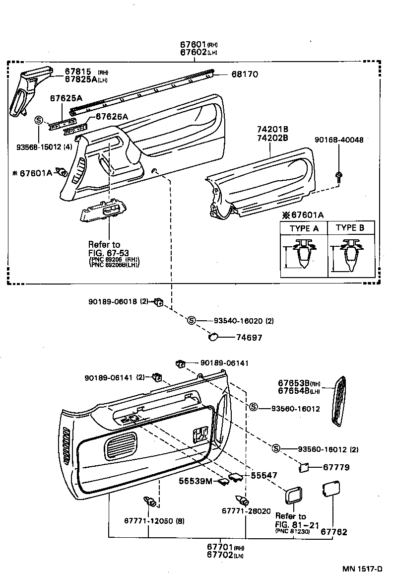 67862-95D00-B0 WEATHERSTRIP, FRONT DOOR, LH product image