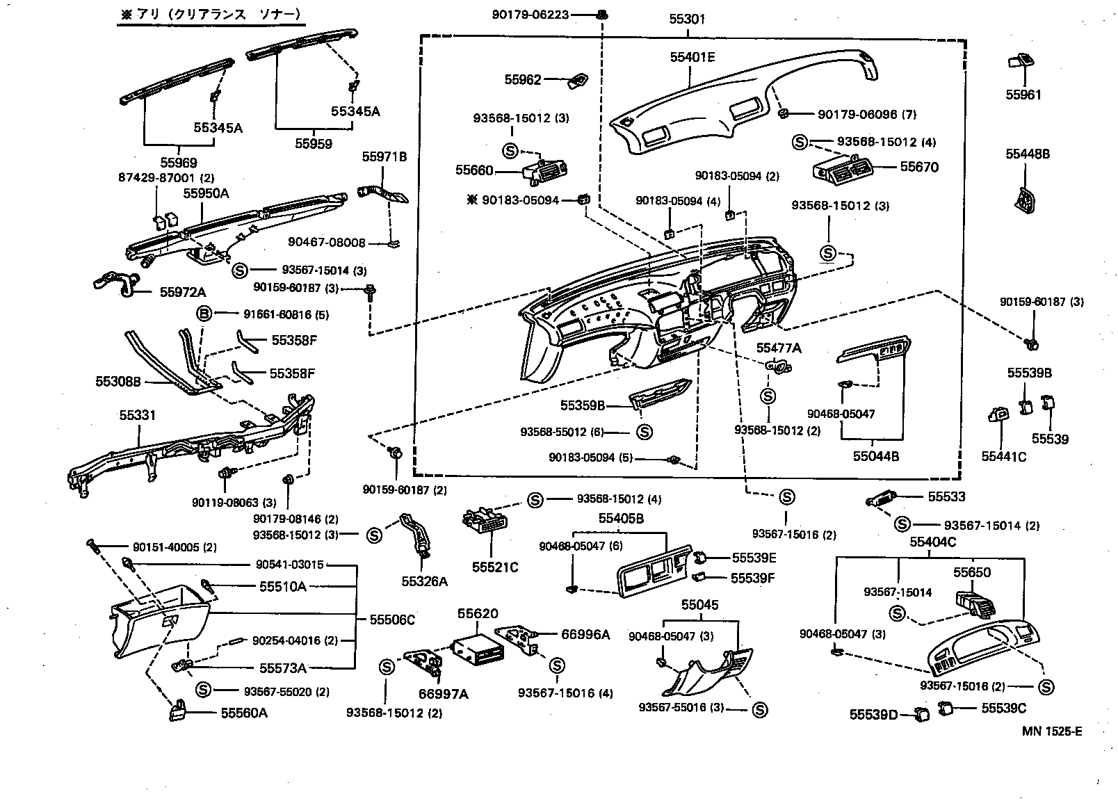 55405-28050 PANEL SUB-ASSY, INSTRUMENT CLUSTER FINISH, CENTER product image