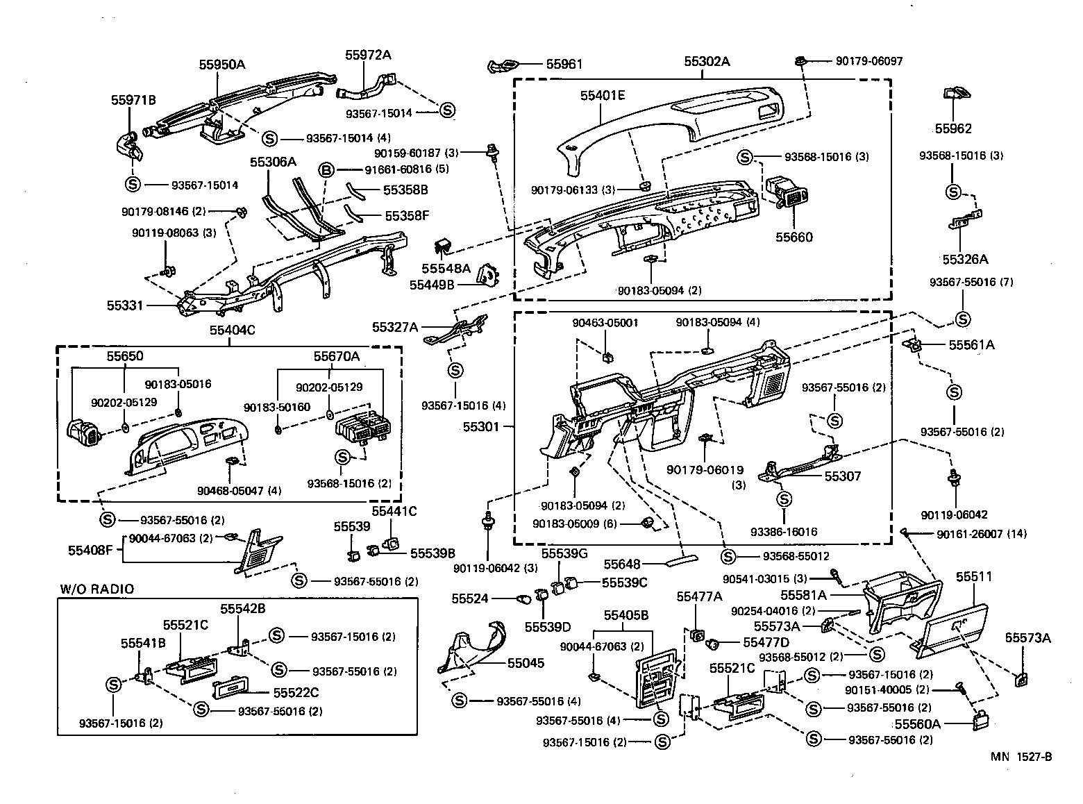 55045-28040-B0 PANEL SUB-ASSY, INSTRUMENT PANEL FINISH, LOWER product image