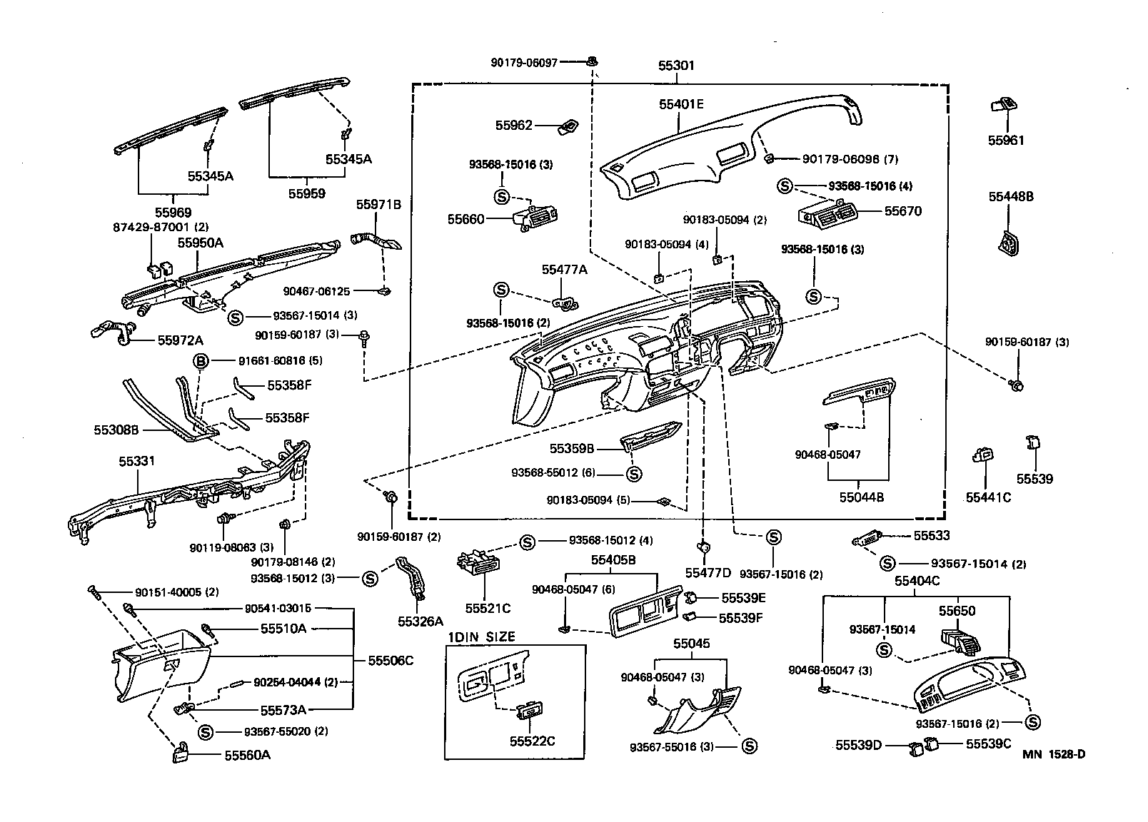 55405-28080 PANEL SUB-ASSY, INSTRUMENT CLUSTER FINISH, CENTER product image