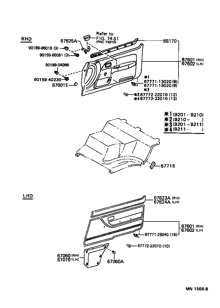 67403-28040 FRAME SUB-ASSY, FRONT DOOR, REAR LOWER RH product image