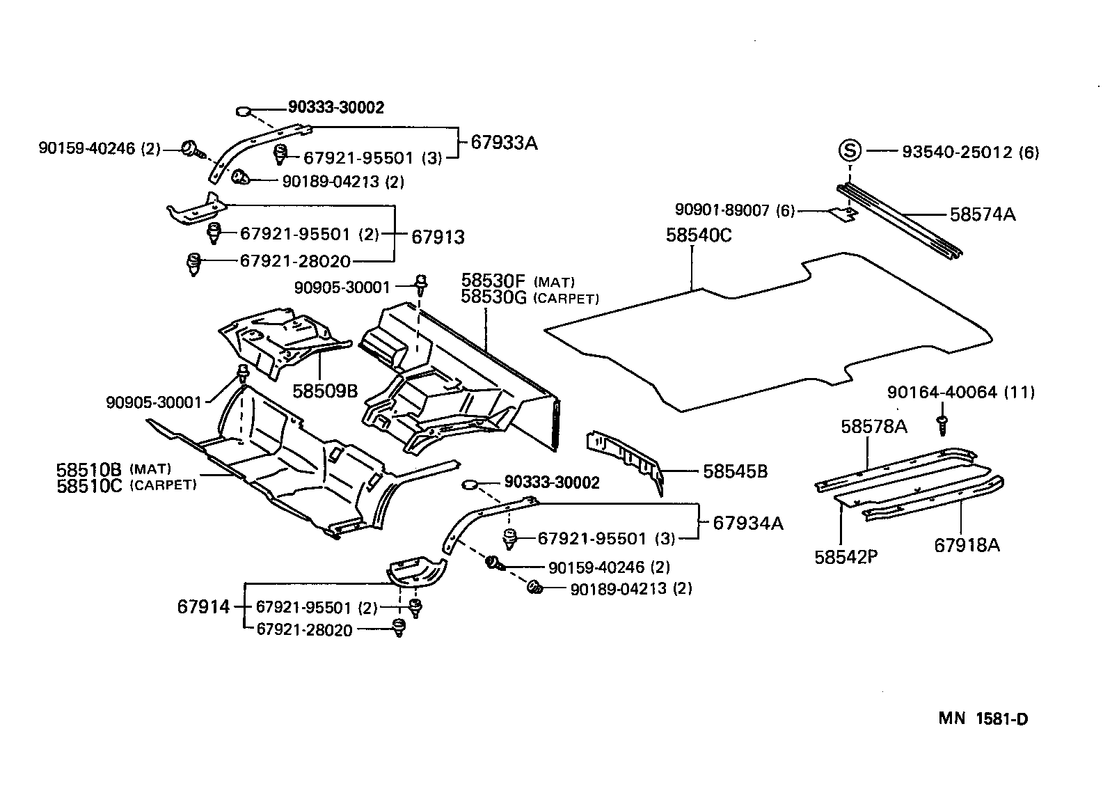 58332-28050 COVER, REAR FLOOR SIDE SERVICE HOLE, LH product image