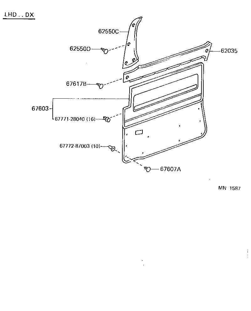 67003-28150 PANEL SUB-ASSY, SLIDE DOOR, RH product image