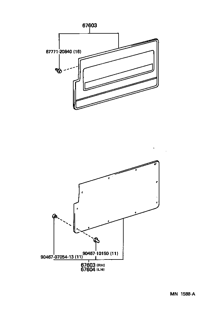 67003-28150 PANEL SUB-ASSY, SLIDE DOOR, RH product image