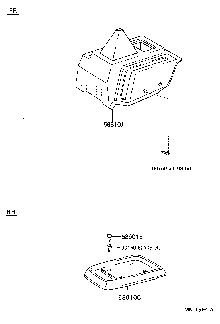 58907-87002 HINGE SUB-ASSY, CONSOLE COMPARTMENT DOOR product image