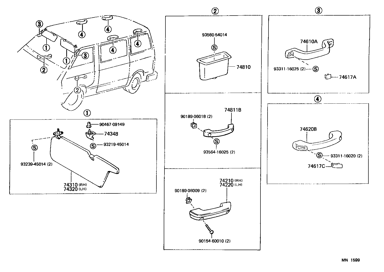74348-32010-B1 HOLDER, VISOR product image