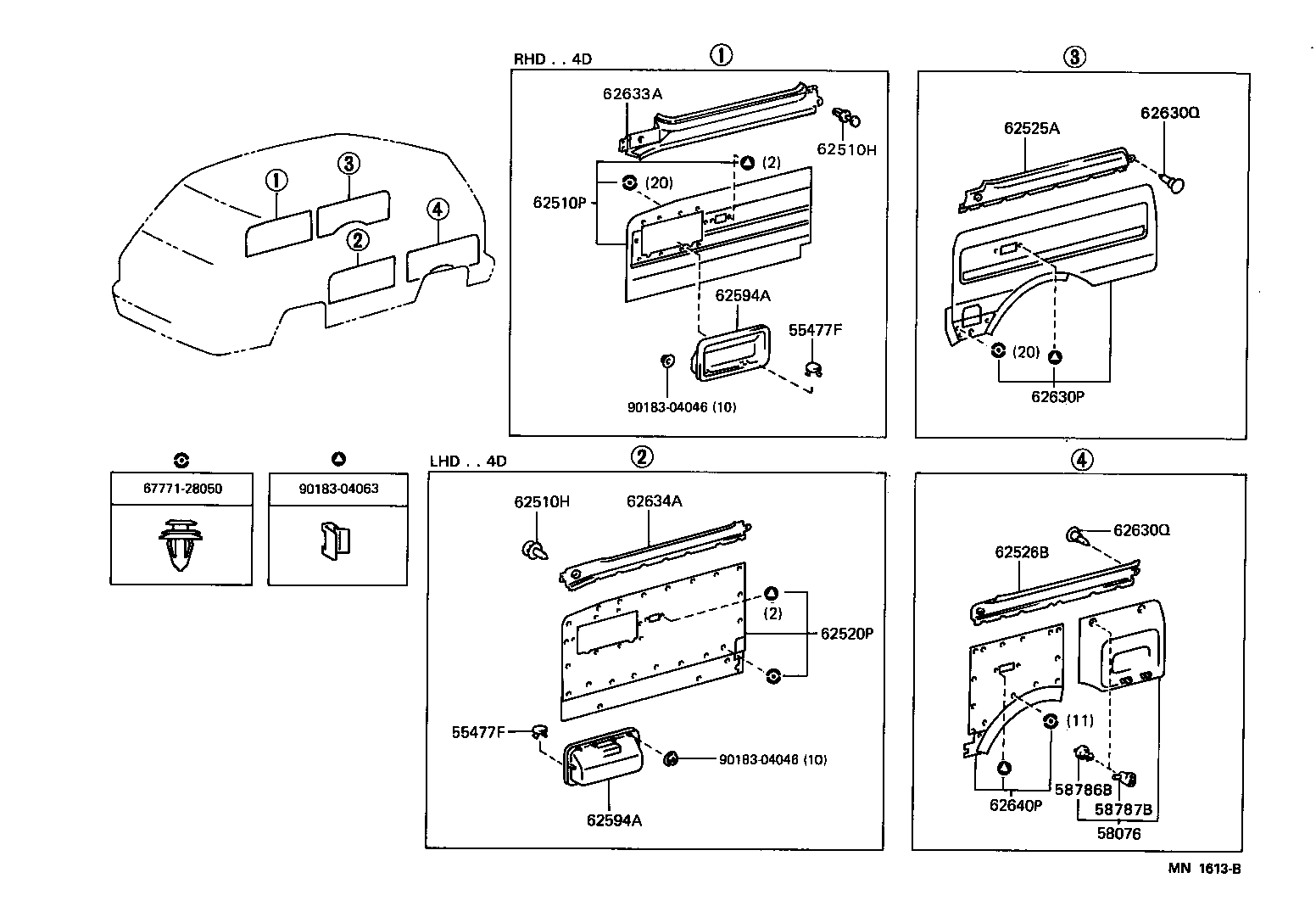 62333-28010-B0 TRIM, REAR DOOR OPENING, LH product image