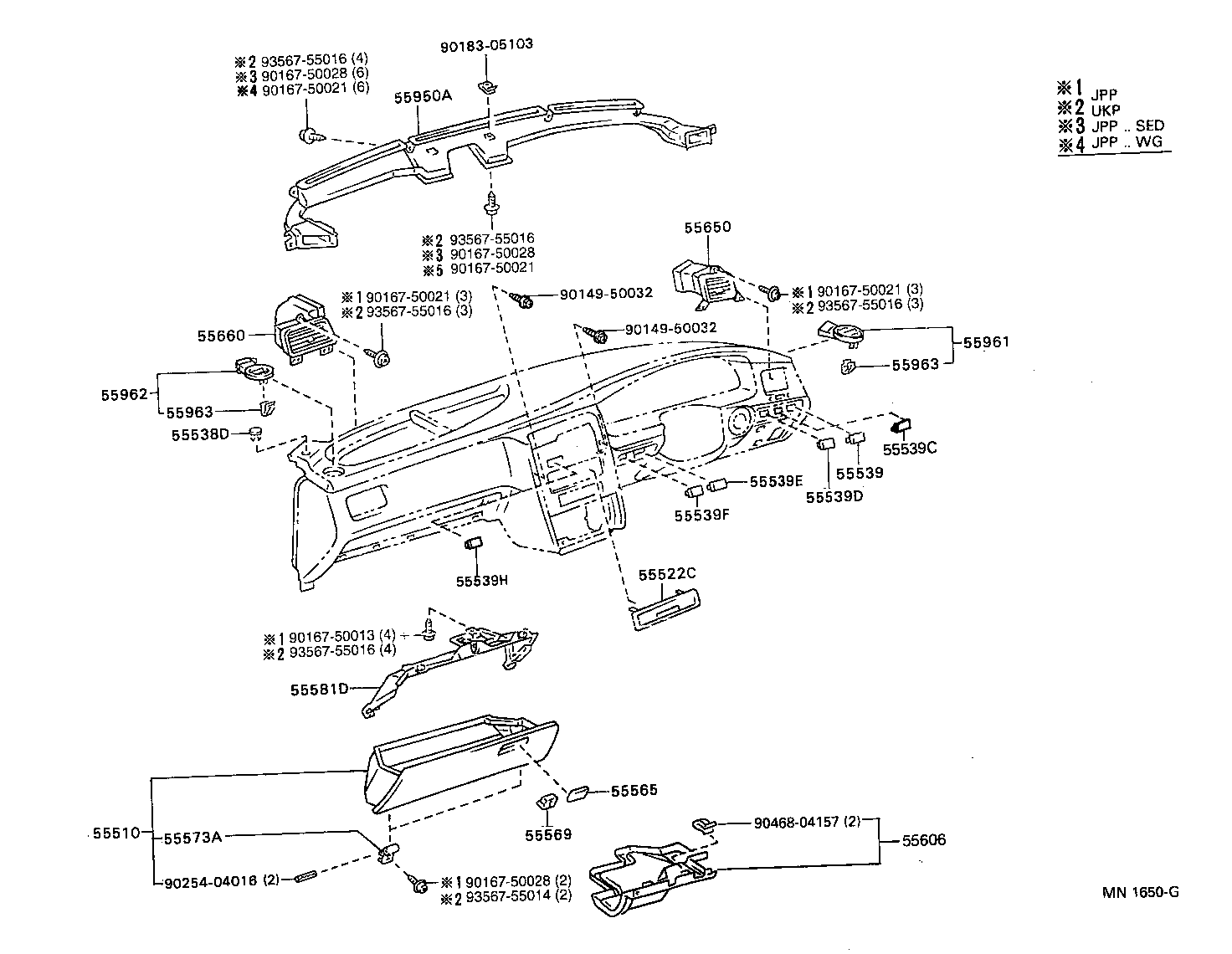 55405-20150 PANEL SUB-ASSY, INSTRUMENT CLUSTER FINISH, CENTER product image
