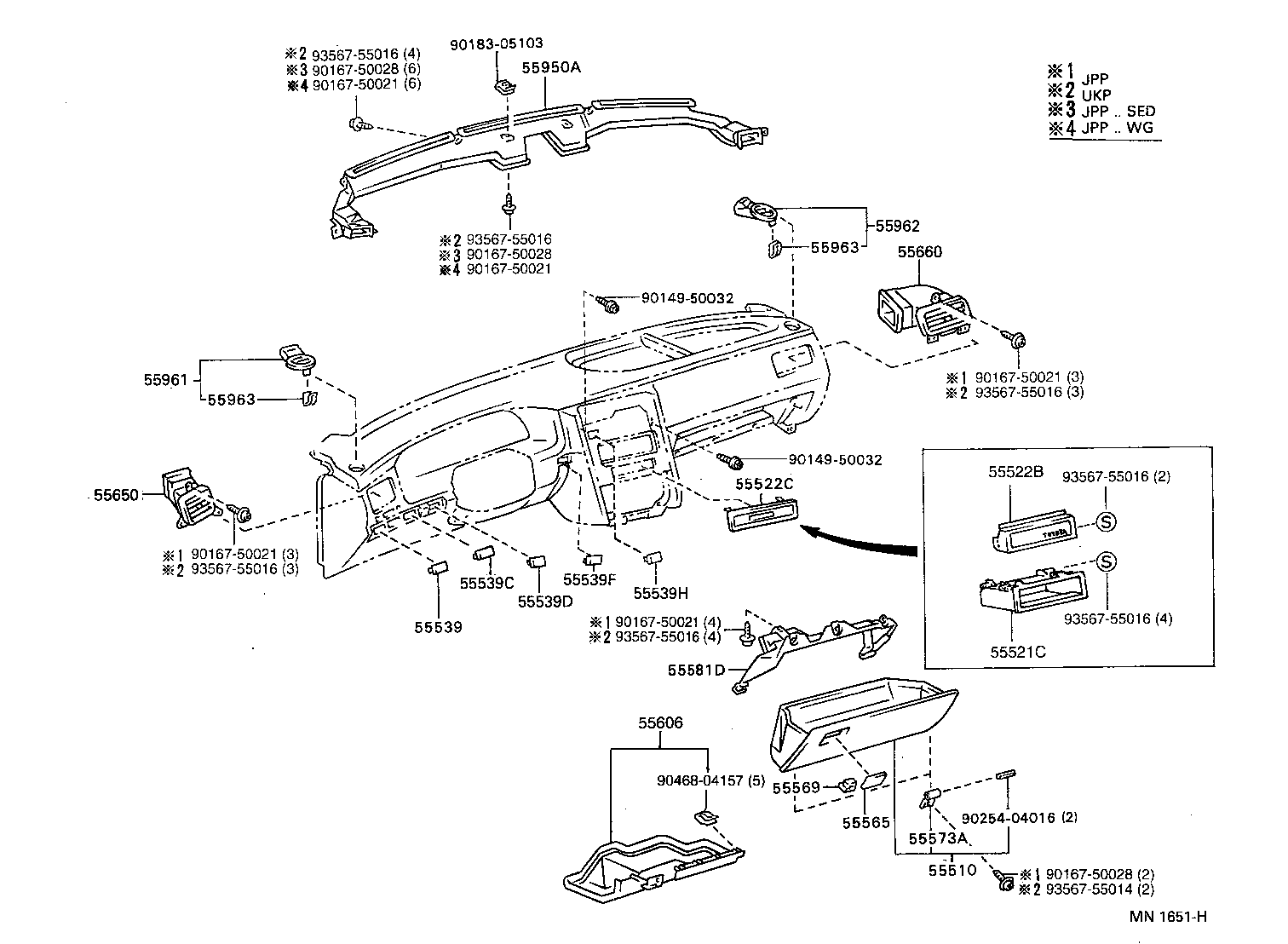 55405-20150 PANEL SUB-ASSY, INSTRUMENT CLUSTER FINISH, CENTER product image