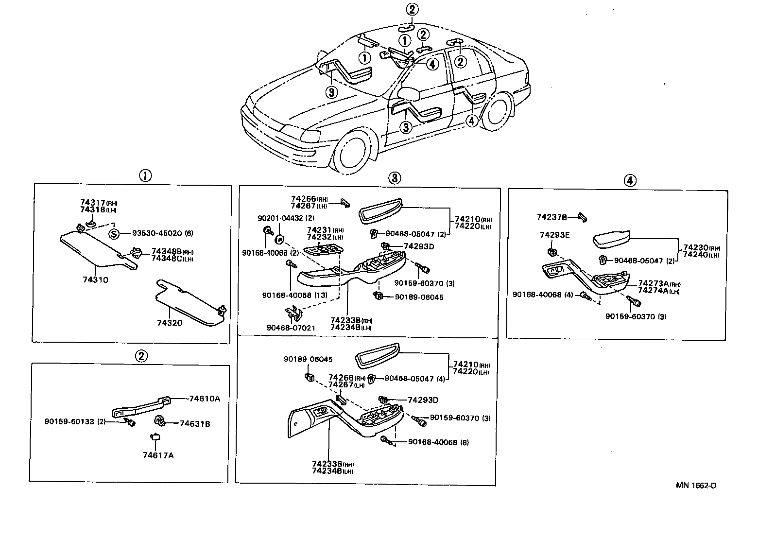 74232-05040 PANEL, FRONT ARMREST BASE, UPPER LH product image