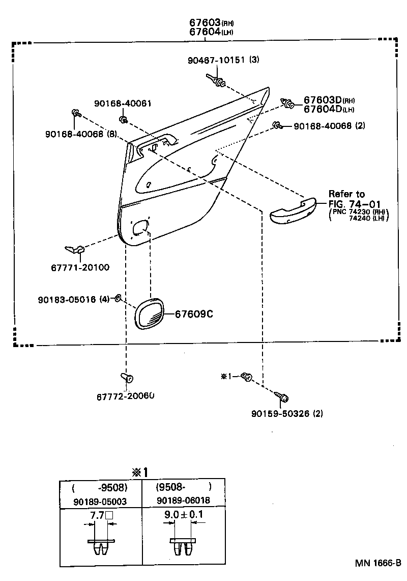 68104-20180 GLASS SUB-ASSY, REAR DOOR, LH product image