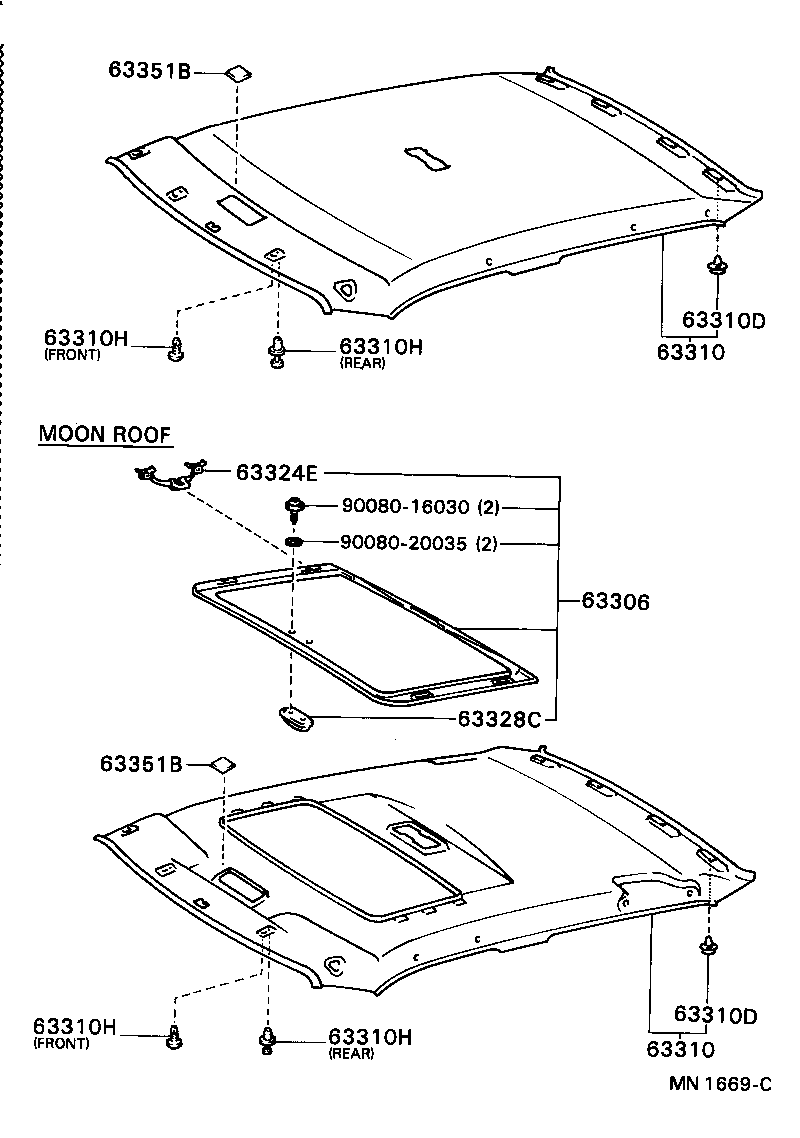 90467-05014-B1 CLIP(FOR ROOF HEADLINING) product image