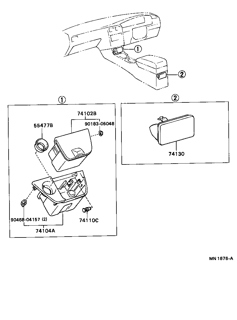 55477-05010 BEZEL, CIGARETTE LIGHTER HOLE product image