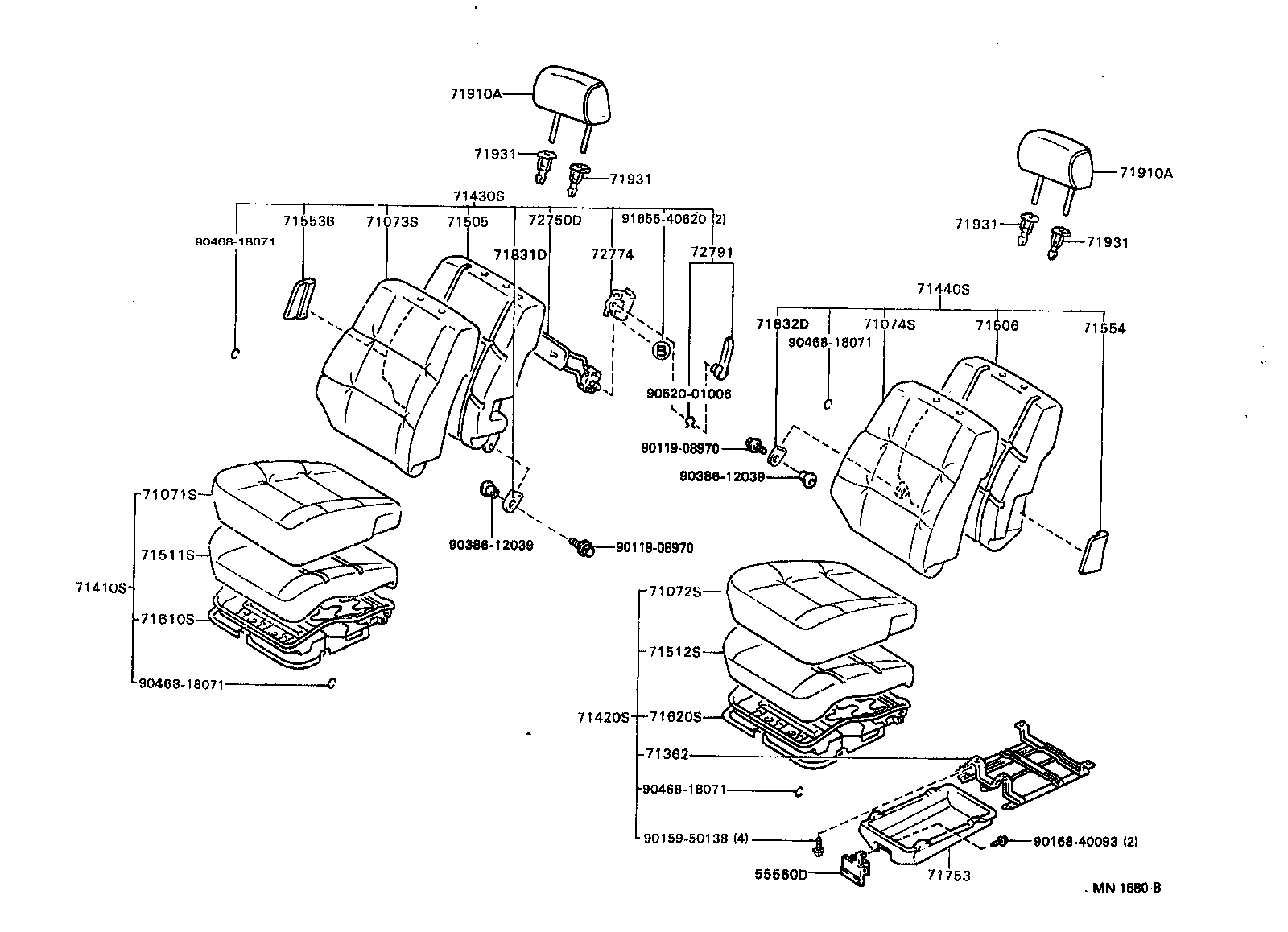 71811-20240-C0 SHIELD, FRONT SEAT CUSHION, RH product image
