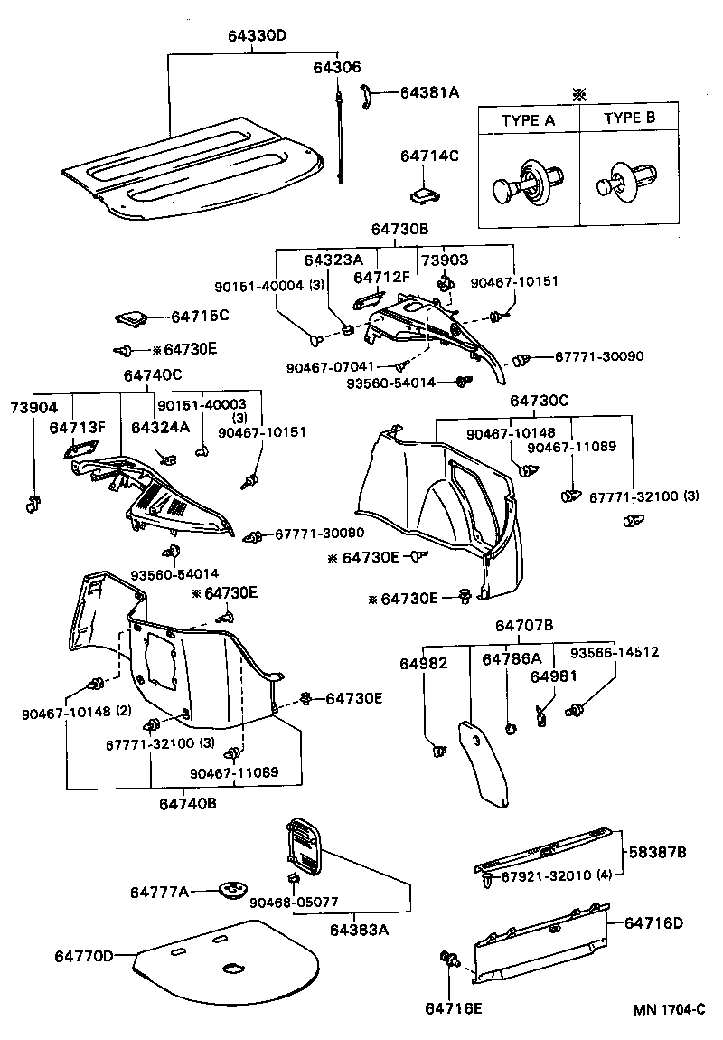 64732-20130-C0 BOARD, DECK TRIM SIDE, LH product image