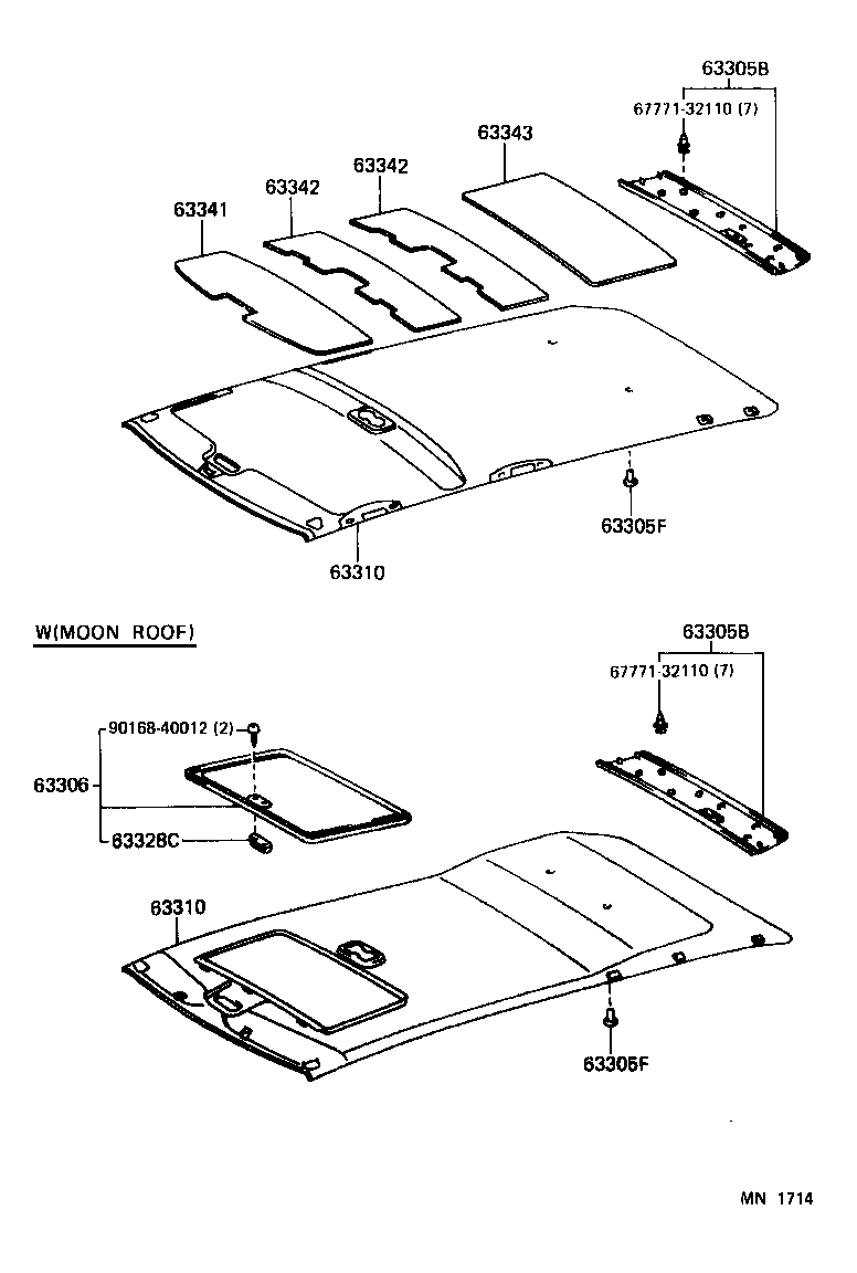 63341-06010 PAD, ROOF SILENCER, NO.1 product image