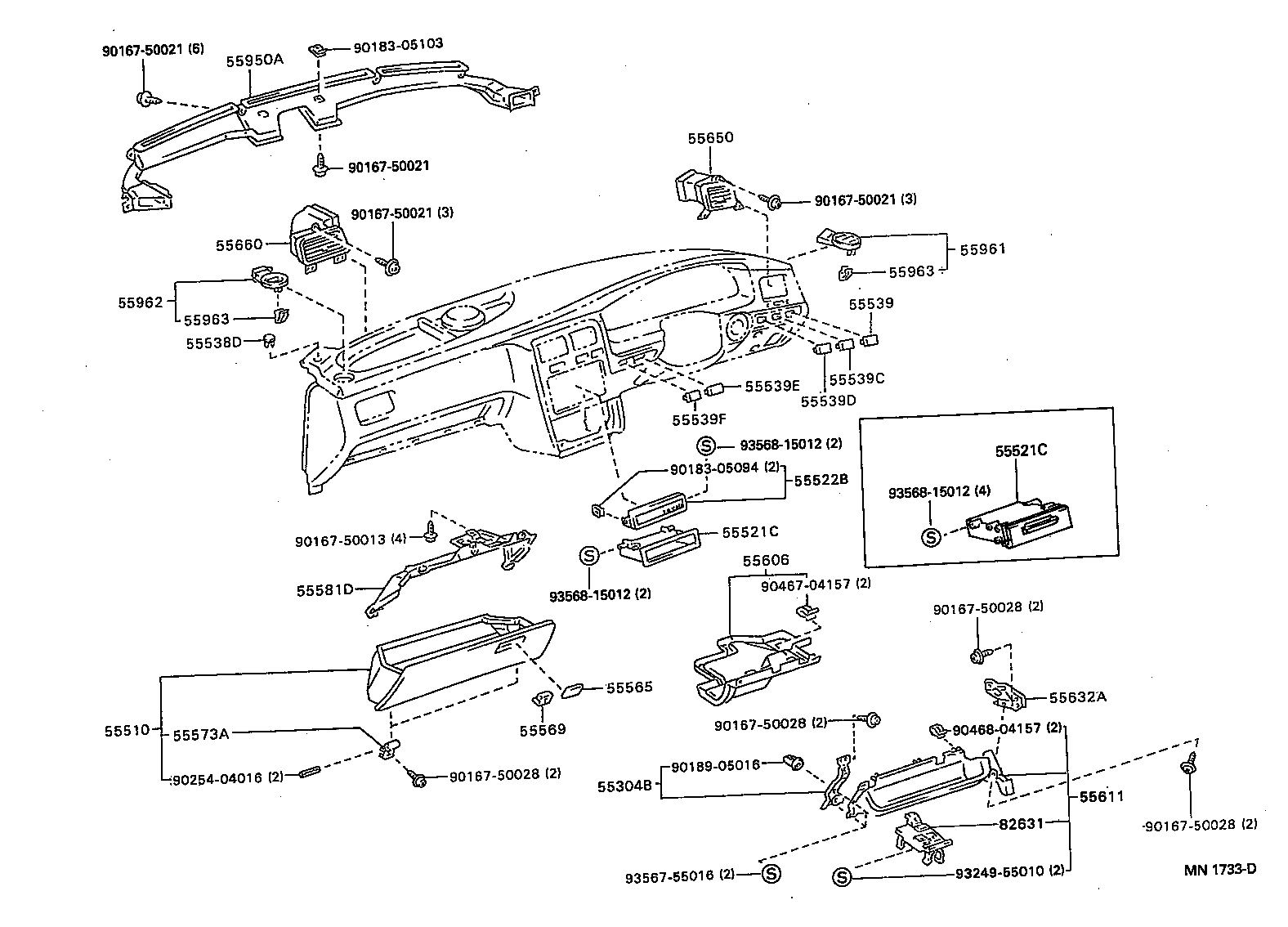 55522-22020 COVER, RADIO TUNER OPENING product image