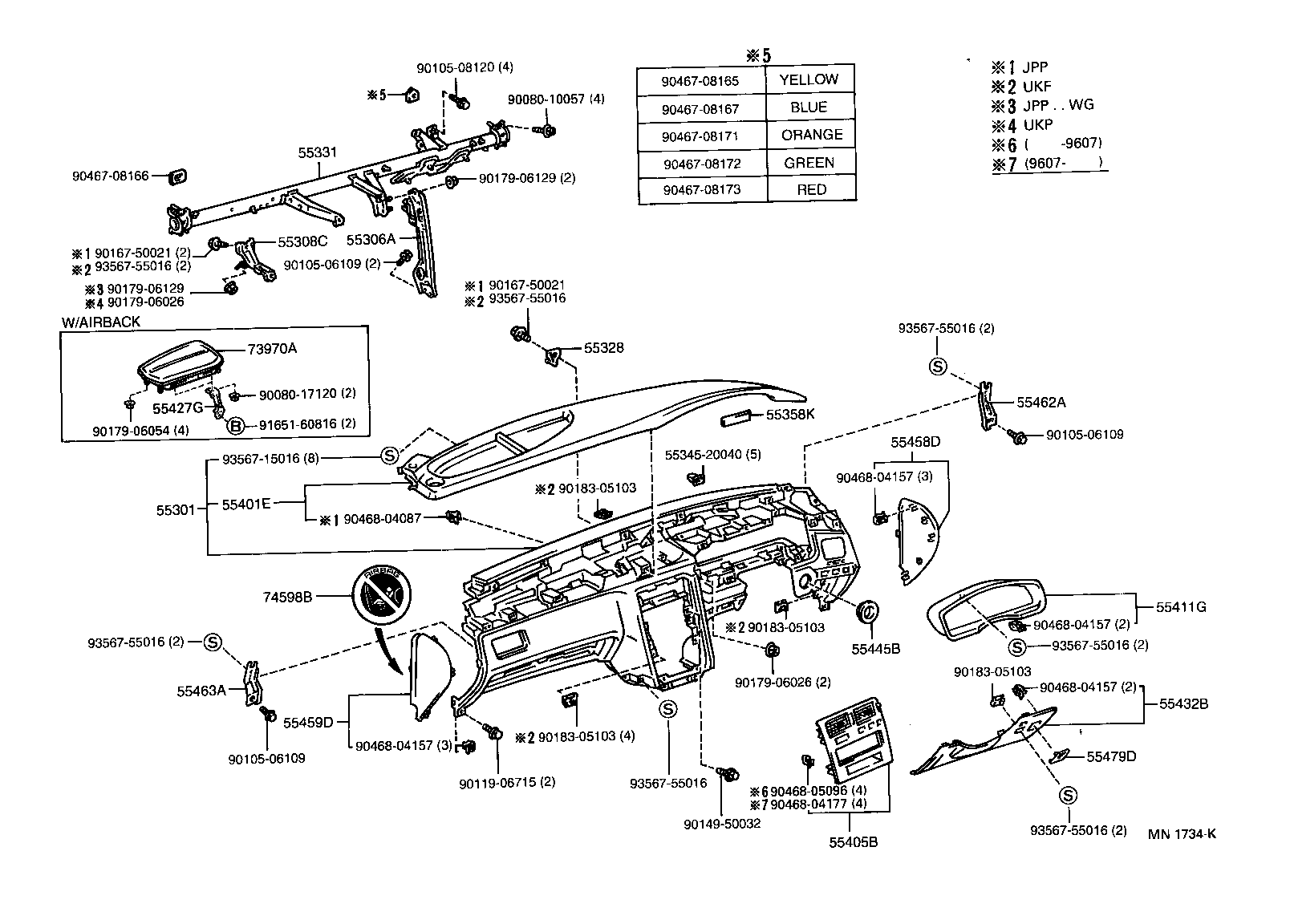 55405-20150 PANEL SUB-ASSY, INSTRUMENT CLUSTER FINISH, CENTER product image