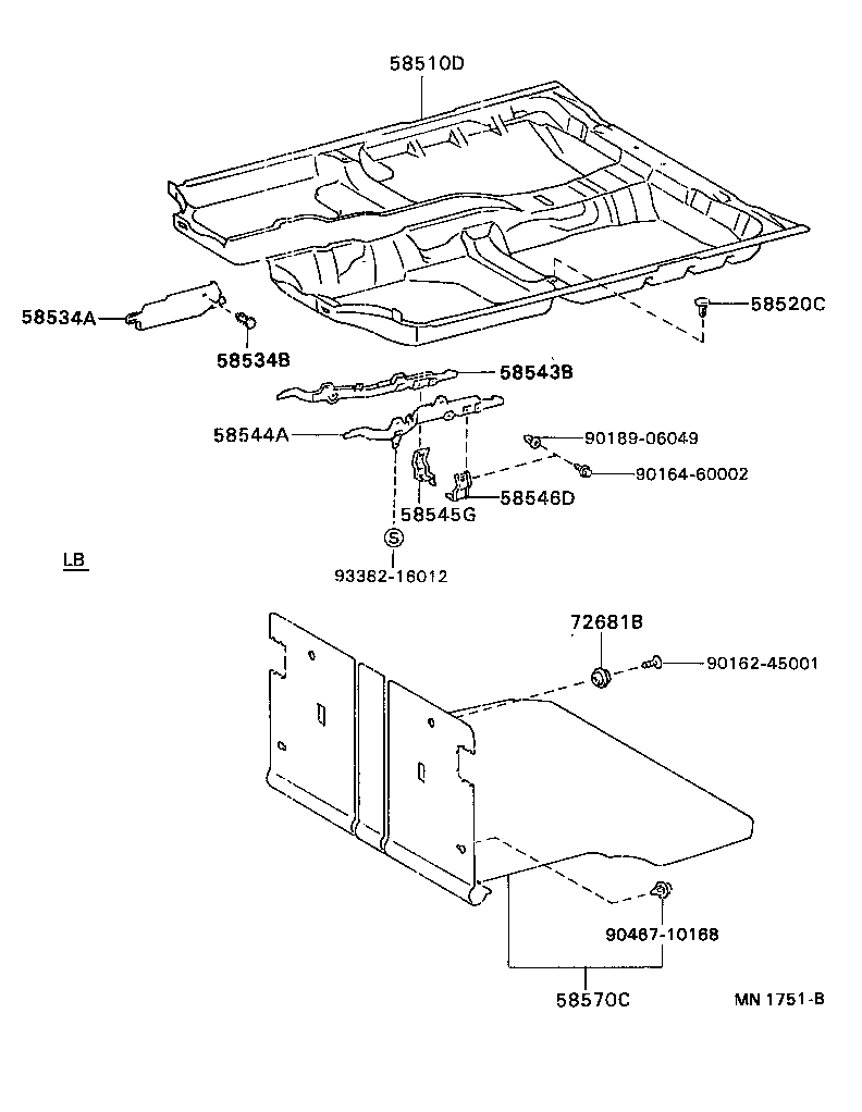 58571-20151-C2 CARPET ASSY, REAR FLOOR product image
