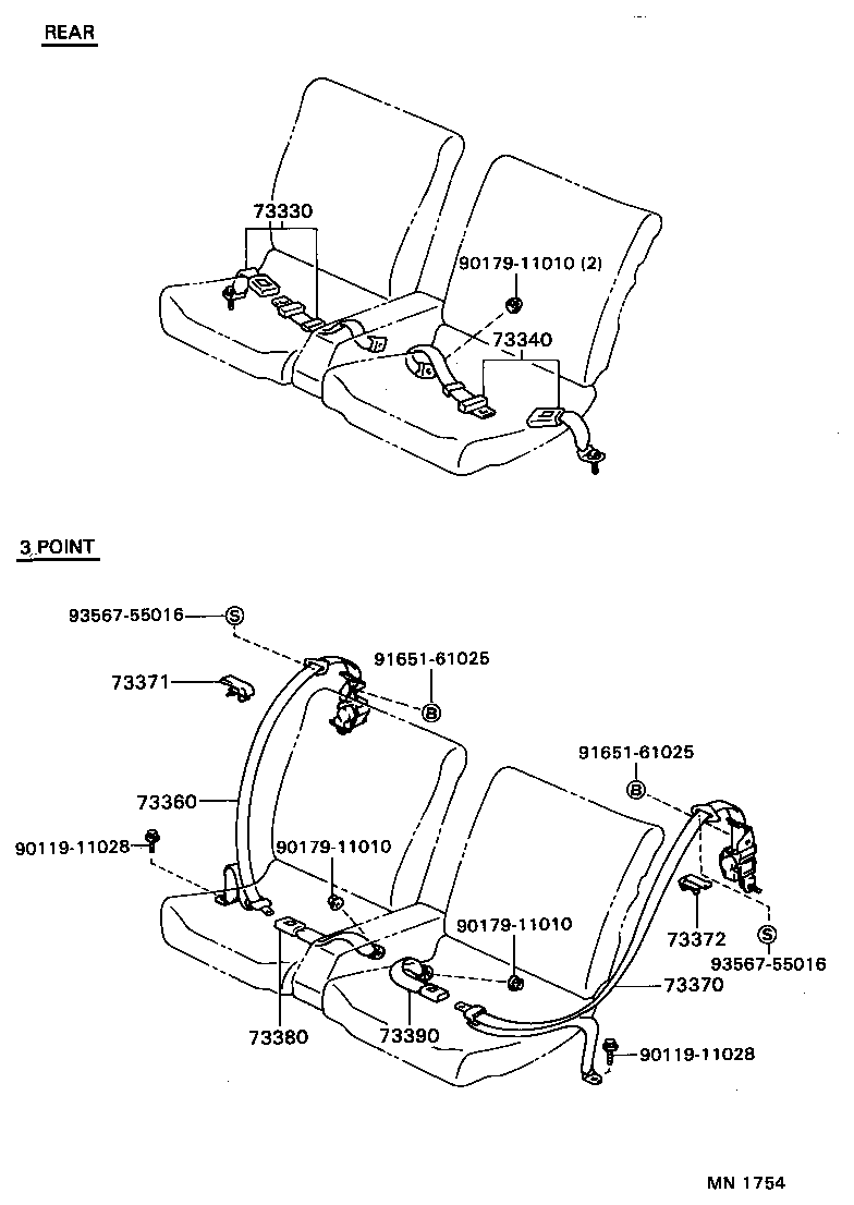 73178-16010-B2 CAP, SEAT BELT ANCHOR COVER product image