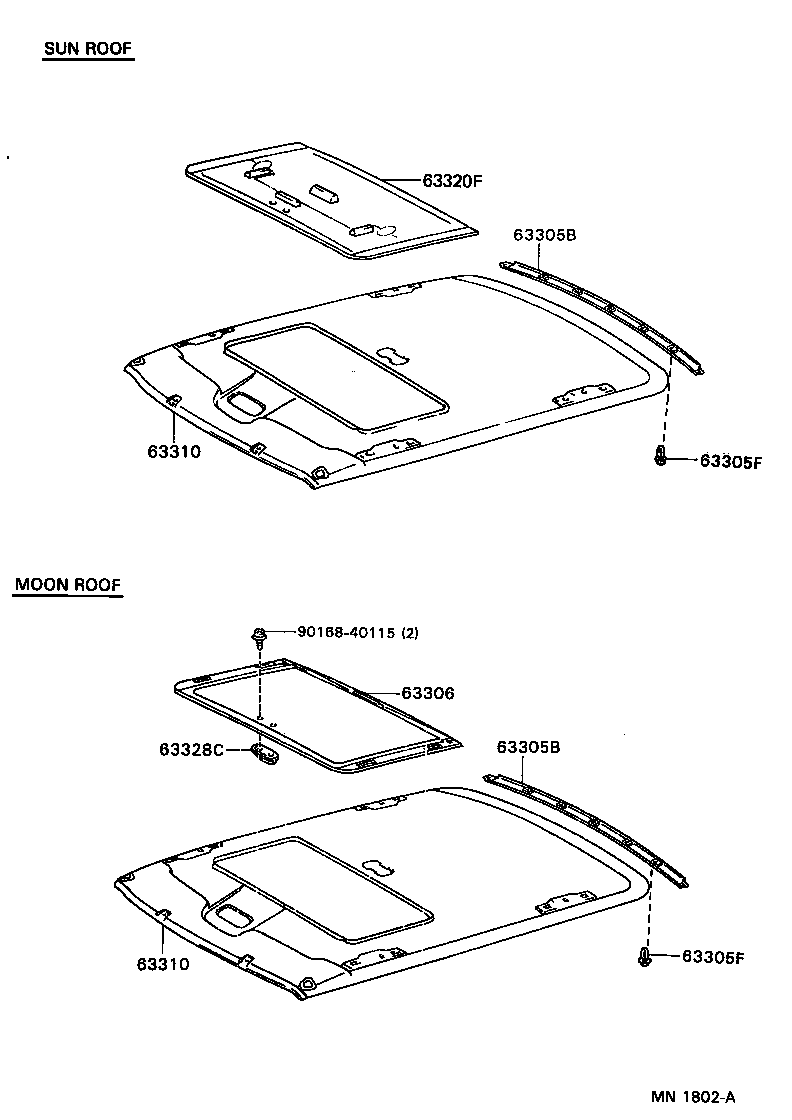 63341-12150 PAD, ROOF SILENCER, FRONT product image