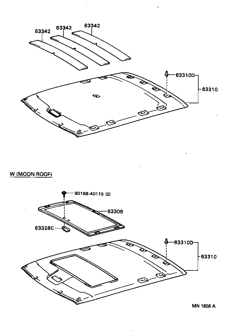63310-1A390-B0 HEADLINING ASSY, ROOF product image