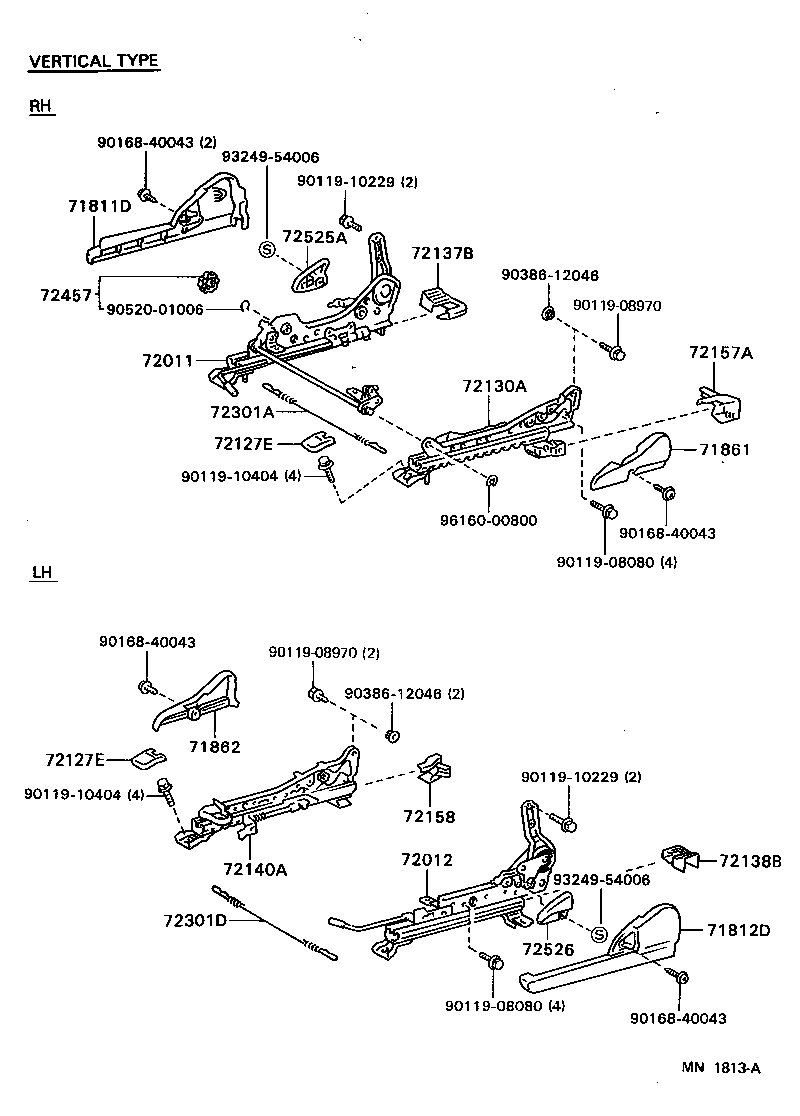71640-12570 SPRING ASSY, FRONT SEAT BACK, LH(FOR SEPARATE TYPE) product image