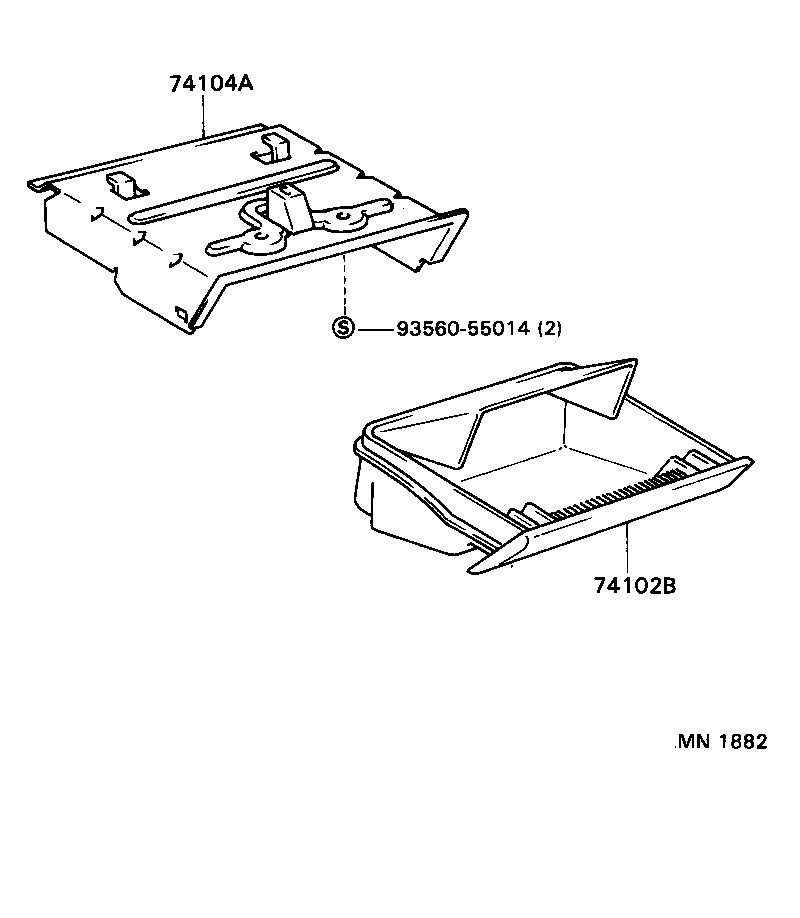 74102-34010-B0 BOX SUB-ASSY, FRONT ASH RECEPTACLE product image
