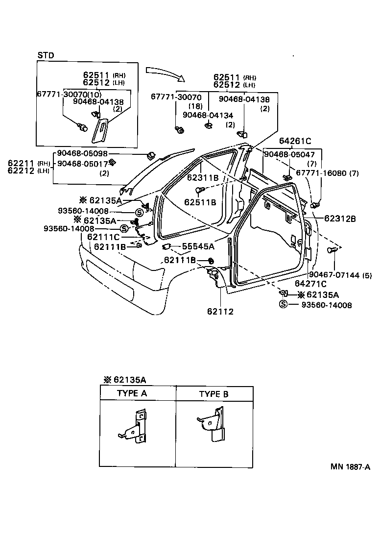 64271-34050 TRIM, BACK PANEL product image