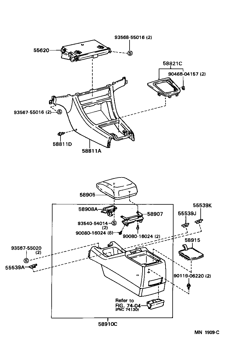 55620-33020-B0 HOLDER ASSY, INSTRUMENT PANEL CUP product image
