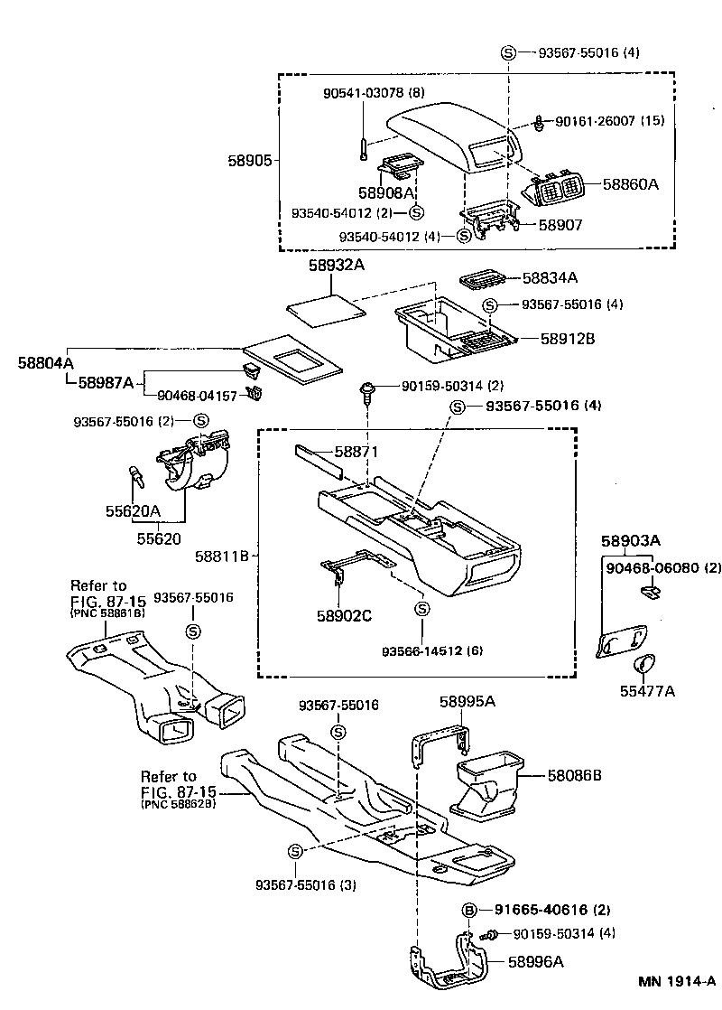 58902-50010 BRACKET SUB-ASSY, CONSOLE BOX MOUNTING product image