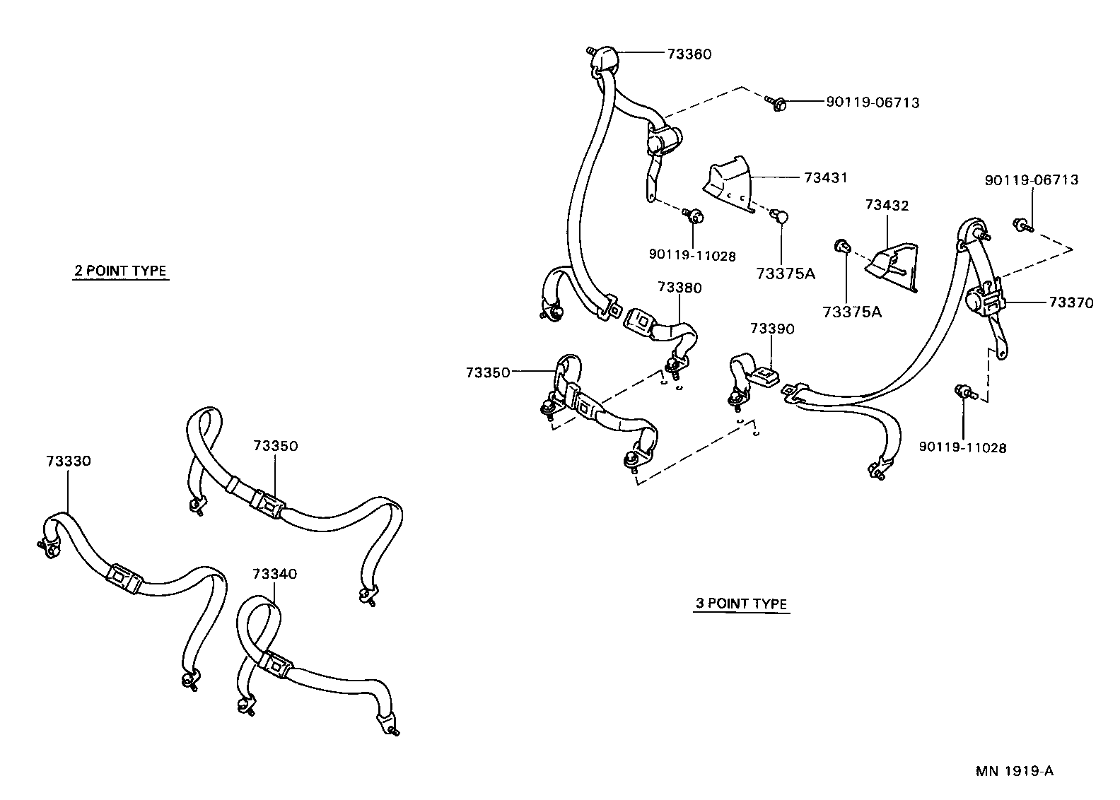 73223-91D01 COVER, SEAT BELT RETRACTOR product image
