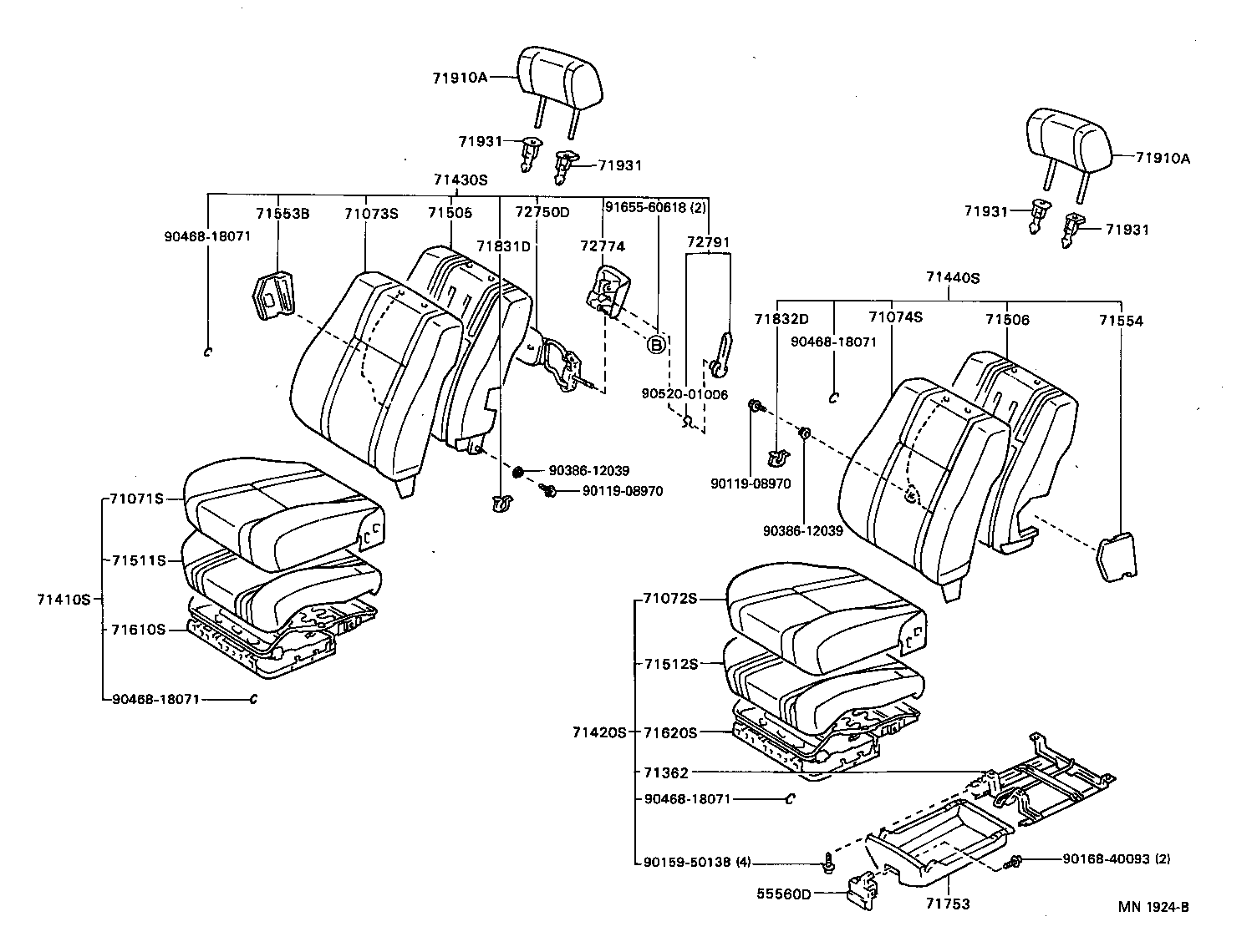 72750-20080 ADJUSTER ASSY, LUMBAR SUPPORT, RH product image