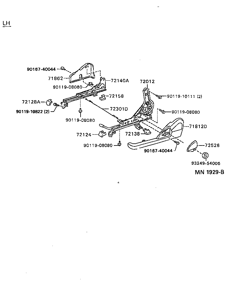 72750-20080 ADJUSTER ASSY, LUMBAR SUPPORT, RH product image