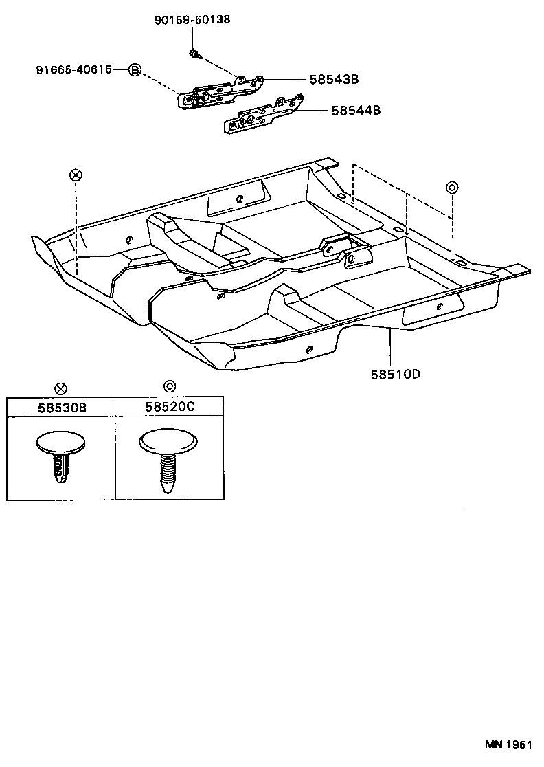 58510-06100-B0 CARPET ASSY, FLOOR, FRONT product image