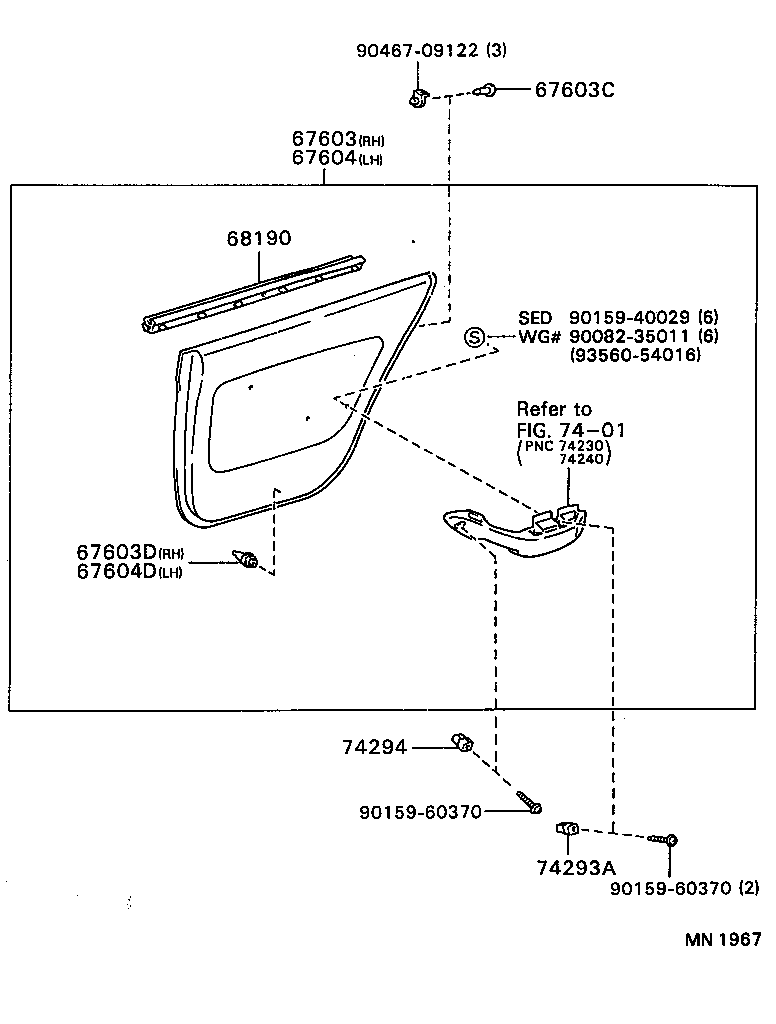 67640-06080-E0 BOARD SUB-ASSY, REAR DOOR TRIM, LH product image