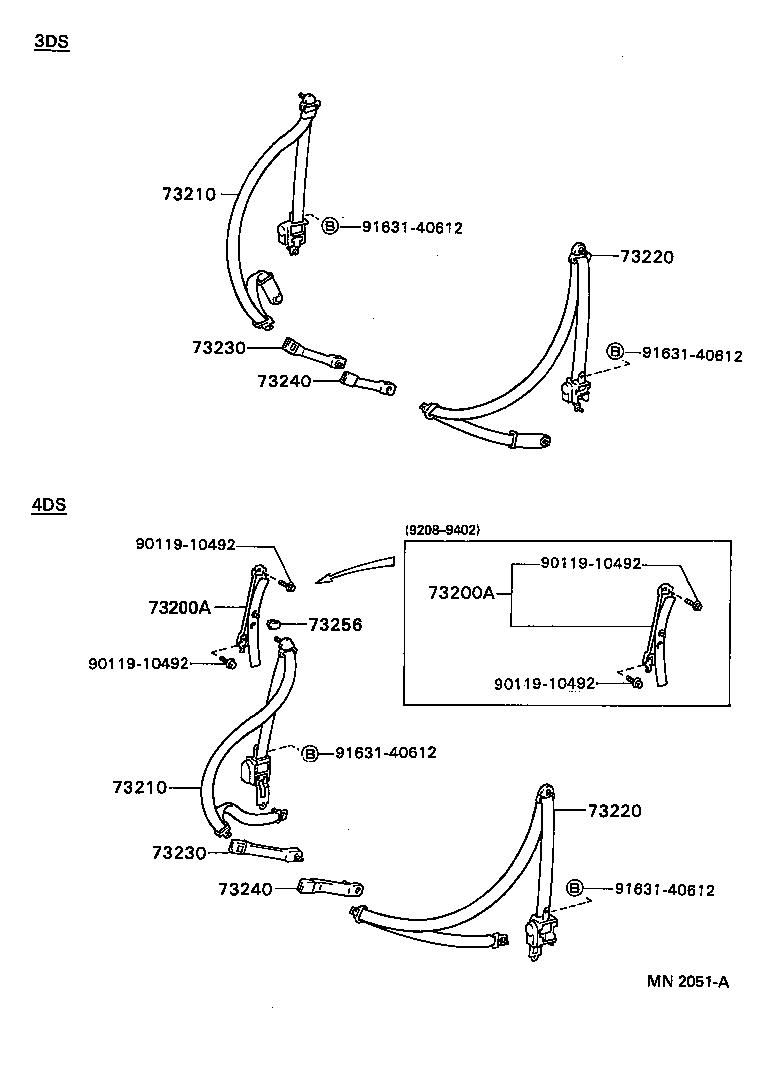 73200-16010-07 ADJUSTER ASSY, FRONT SHOULDER BELT ANCHOR product image