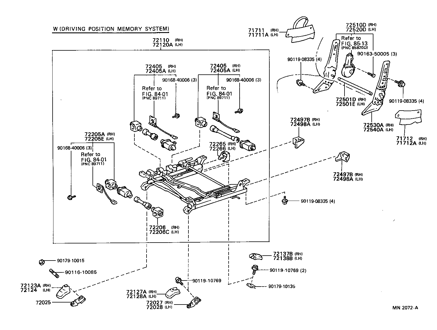 71630-50100 SPRING ASSY, FRONT SEAT BACK, RH(FOR SEPARATE TYPE) product image