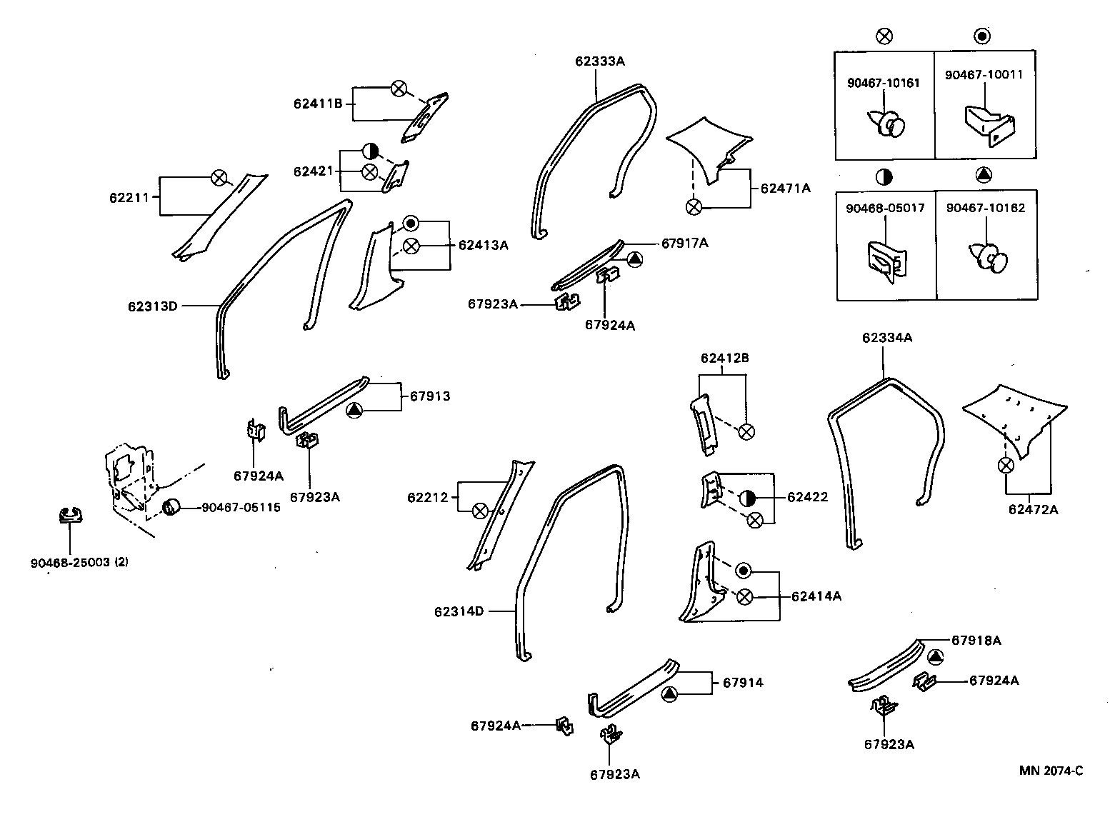 67924-22010 CLAMP, DOOR SCUFF PLATE, NO.2 product image