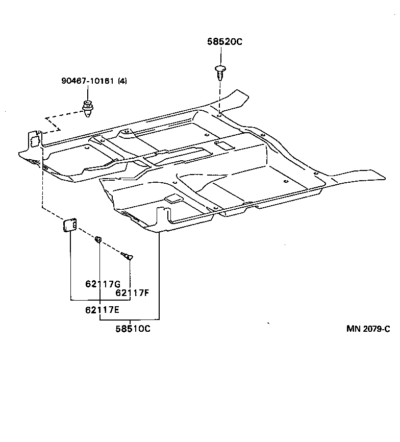 58510-2A560-E2 CARPET ASSY, FRONT FLOOR, FRONT product image