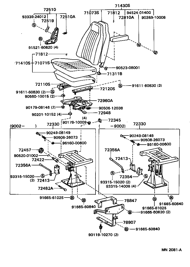 72120-90D00 TRACK ASSY, LH SEAT, OUTER (FOR SEPARATE SEAT) product image