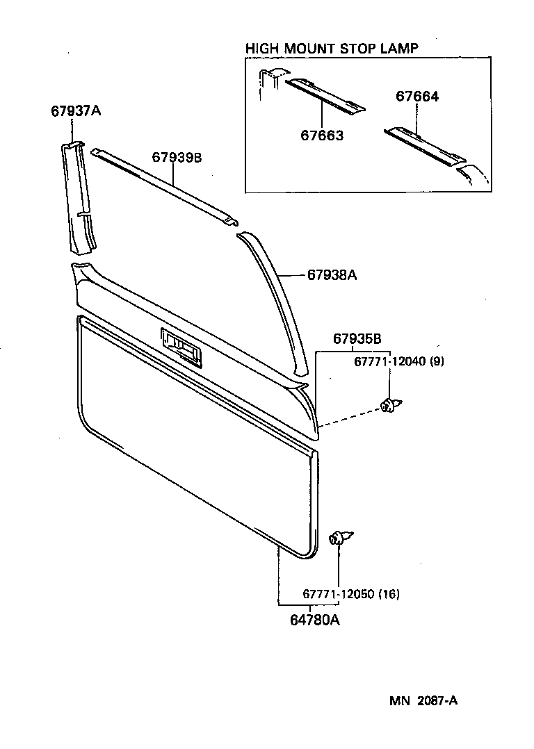 67388-60010 PROTECTOR, BACK DOOR EDGE product image