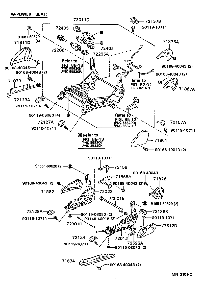 71511-33050 PAD, FRONT SEAT CUSHION, RH(FOR SEPARATE TYPE) product image